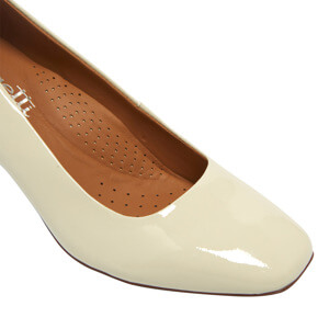 Carl Scarpa Medola Off White Patent Leather Courts